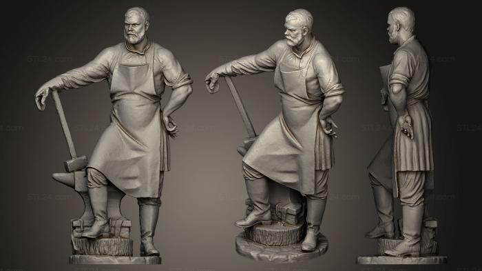 Statues of famous people (Blacksmith, STKC_0291) 3D models for cnc